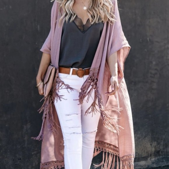 Lilly & Mae Boutique Jackets & Blazers - Tassel Me Softly Kimono